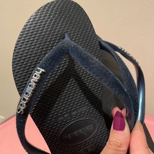 Havaianas Slim Sandals Limited Edition Nave Blue Suede